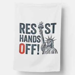 Resist Hands Off Libertiy Status Anti Trump House Flag
