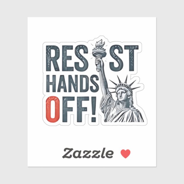 Resist Hands Off Libertiy Status Anti Trump  Sticker (Sheet)