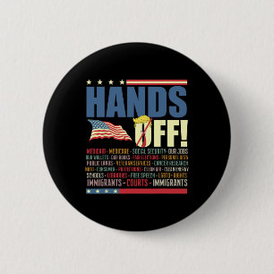 Resist Hands Off Protest Anti Trump Button