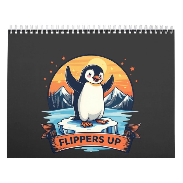 Resist I Stand With Penguins Anti Trump  Calendar (Cover)