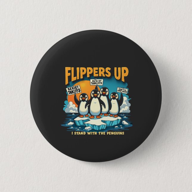 Resist I Stand With Penguins Button (Front)
