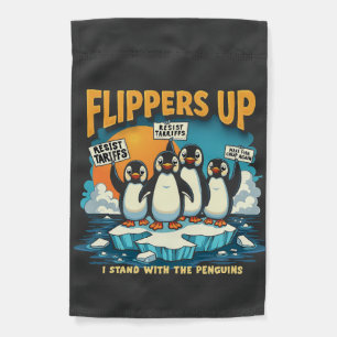 Resist I Stand With Penguins Garden Flag