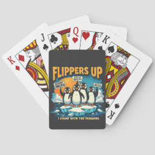 Resist I Stand With Penguins Poker Cards