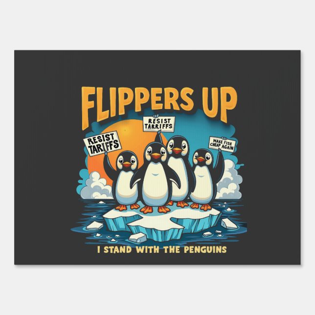 Resist I Stand With Penguins Sign (Front)