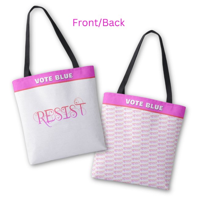 Resist in Pink Repeat Tote Bag (Creator Uploaded)