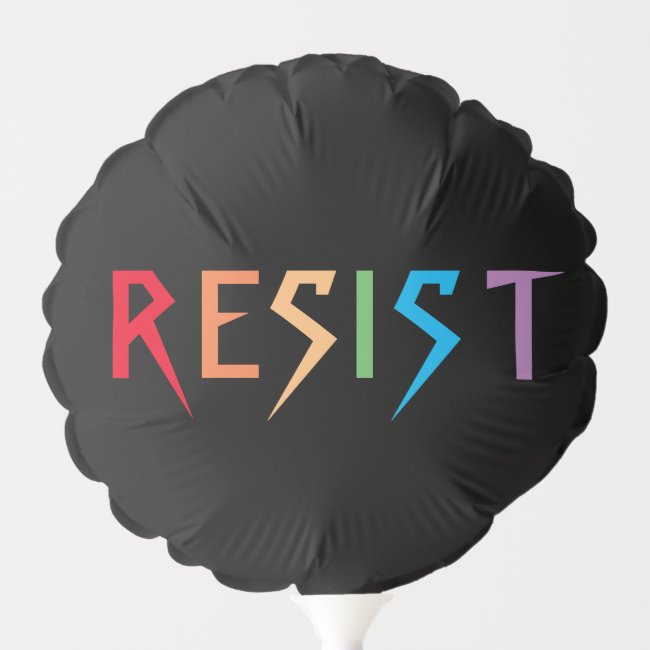Resist in Rainbow Colors Balloon
