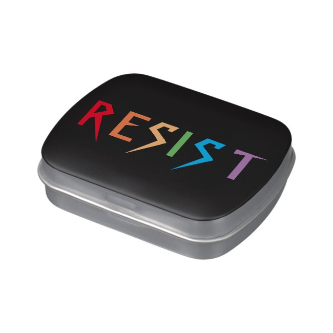Resist in Rainbow Colors Candy Tin