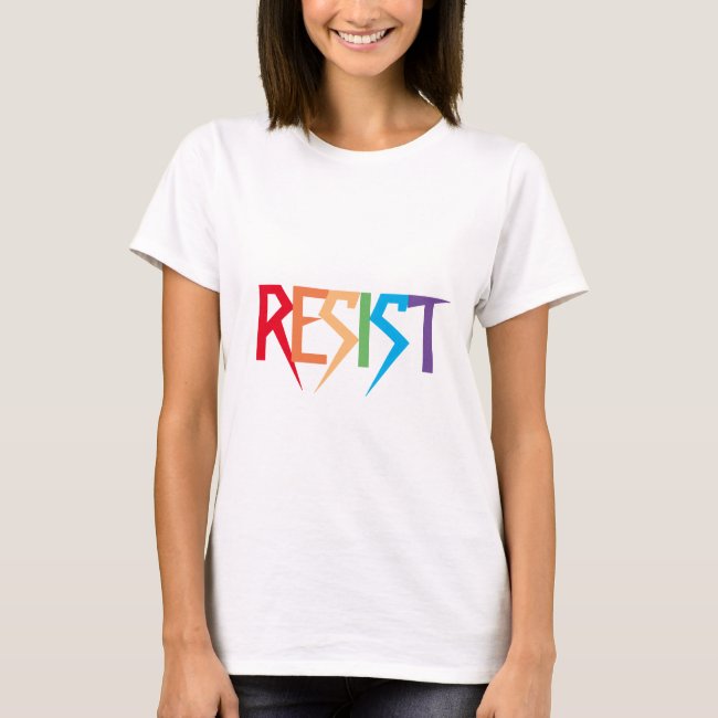 Resist in Rainbow Colors indivisible Shirt