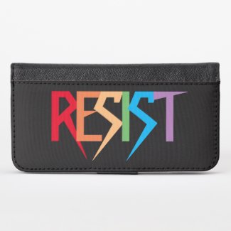 Resist in Rainbow Colors iPhone X Wallet Case