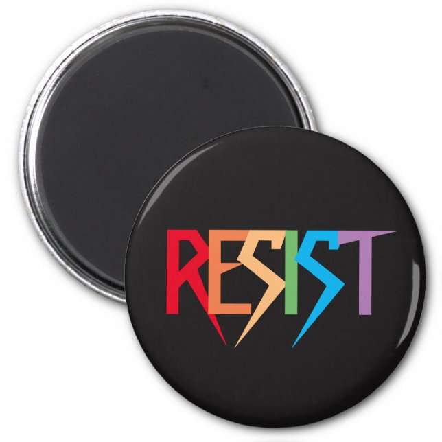 Resist in Rainbow Colors Magnet (Front)