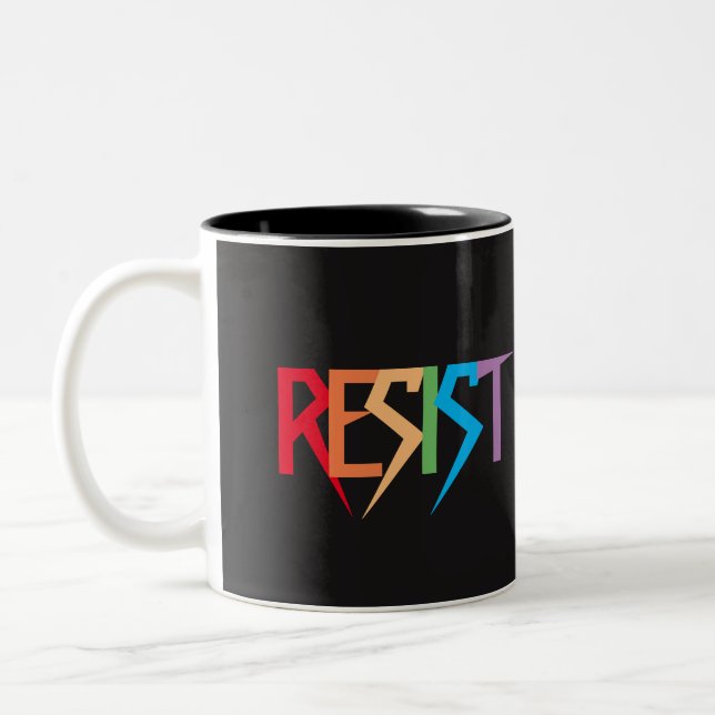 Resist in Rainbow Colors Mug (Left)
