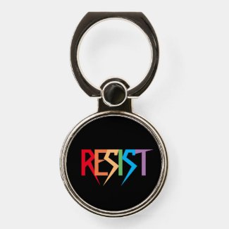 Resist in Rainbow Colors Phone Ring Holder
