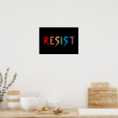 Resist in Rainbow Colors Poster (Kitchen)