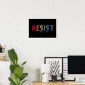 Resist in Rainbow Colors Poster (Home Office)