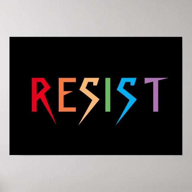 Resist in Rainbow Colors Poster (Front)