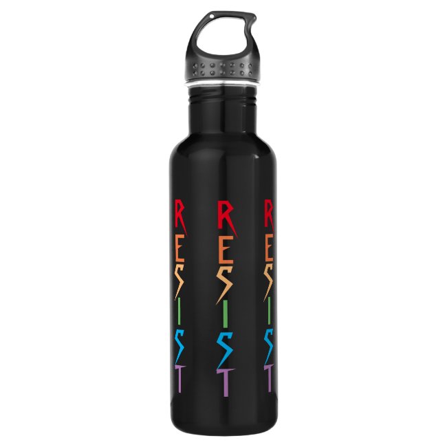 Resist in Rainbow Colors Water Bottle