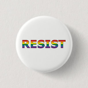 RESIST - LGBT PINBACK BUTTON