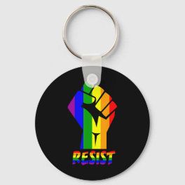 Resist Lgbt Pride Love T Shirt Gay Lesbian Cool Te Keychain