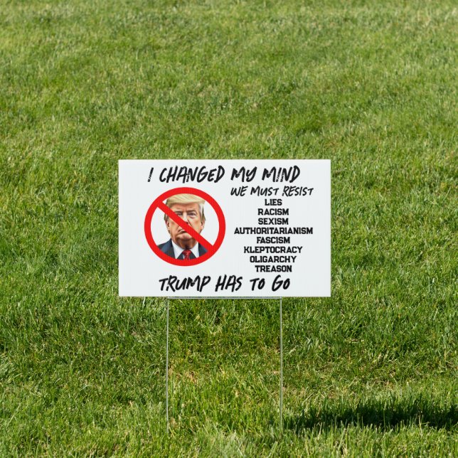 Resist Lies Democrat Anti Trump Sign (Insitu)