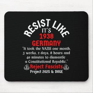 Resist Like Its 1938 Germany _2  Mouse Pad