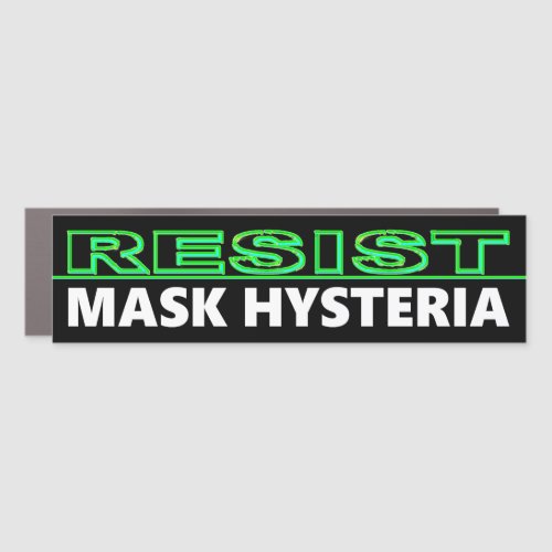 Resist Mask Hysteria Car Magnet