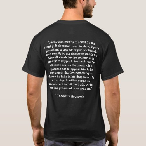 Resist Mens Front  Back T Shirt Roosevelt Quote