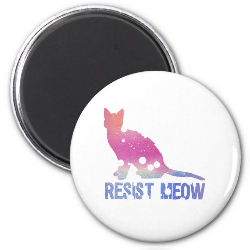 Resist meow feminist cat magnet