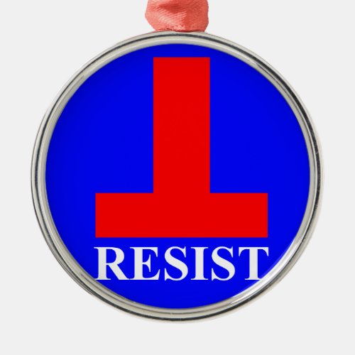 Resist Metal Ornament