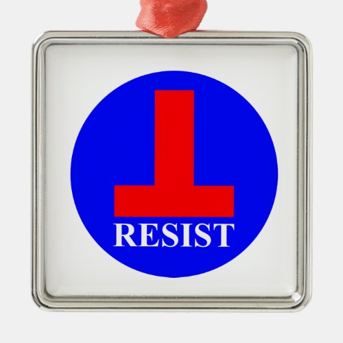 Resist Metal Ornament