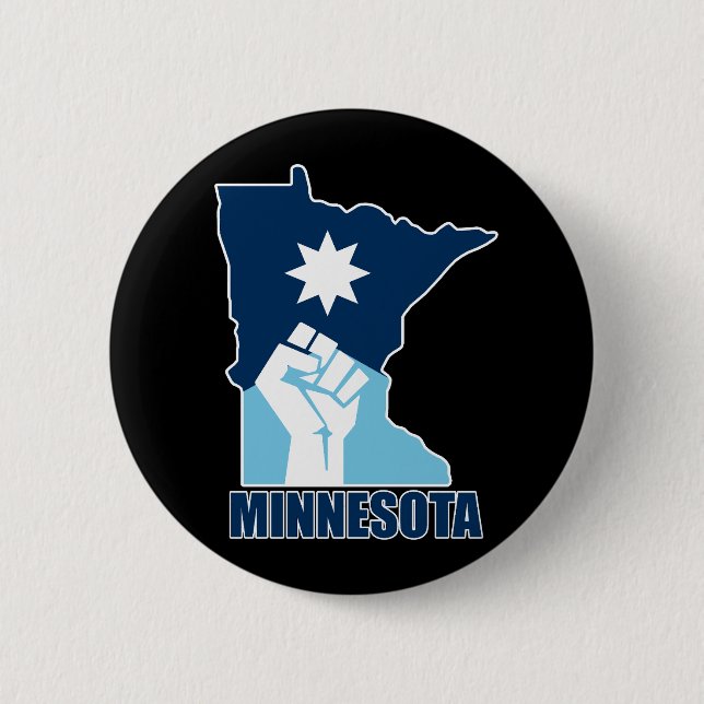 Resist Minnesota Raised Fist Button (Front)
