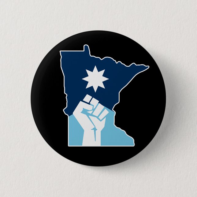 Resist Minnesota Raised Fist Button (Front)