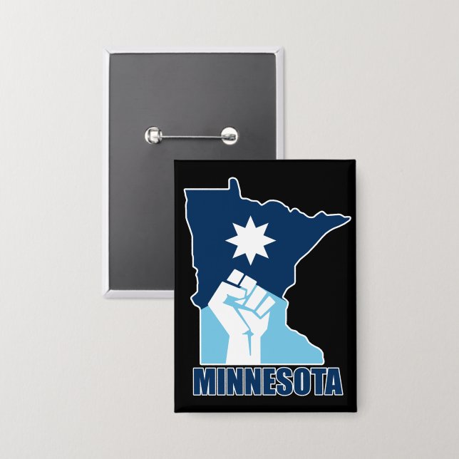 Resist Minnesota Raised Fist Button (Front/Back)