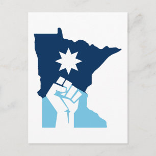 Resist Minnesota Raised Fist Postcard