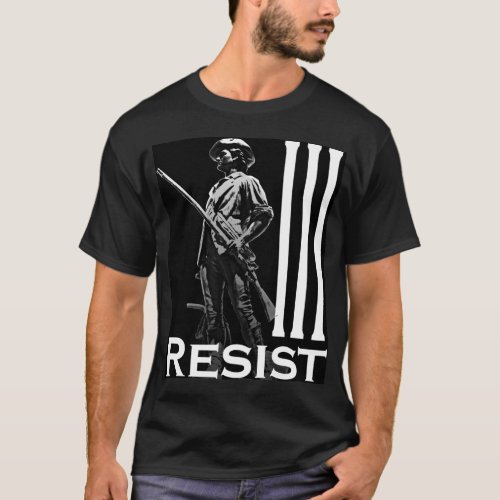 Resist Minuteman 2 Black T_Shirt