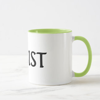 RESIST Mug White and Lime Green