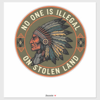 Resist - No One is Illegal Design Sticker