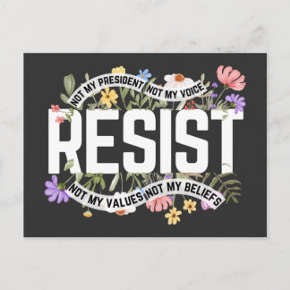 Resist Not My President Anti-Trump Hands Off Postcard