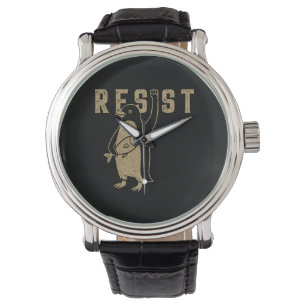 Resist Penguin Activism Graphic Design Vintage Watch