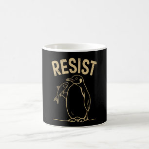 Resist Penguins Activism Protest Vintage Coffee Mug