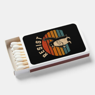 Resist Penguins Protest Against Tariffs Matchboxes