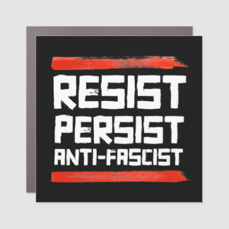 RESIST PERSIST ANTI-FASCIST CAR MAGNET