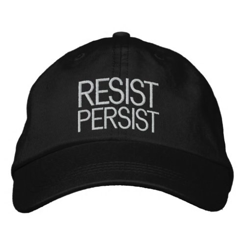 Resist Persist white Embroidered Baseball Cap