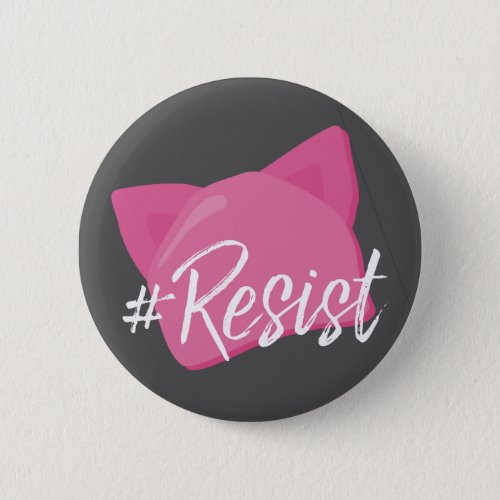 resist pink cat hat for women _ Anti Donald Trump Button