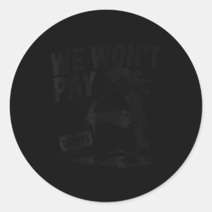 Resist Political Injustice Funny Politics Penguin  Classic Round Sticker