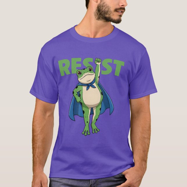 Resist Portland 2025 Frog Empower Justice Equality T-Shirt (Front)