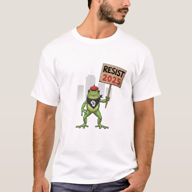 Resist Portland Frog Protest T-Shirt (Front)