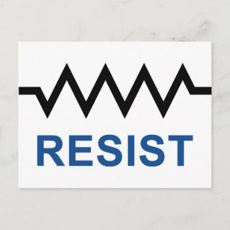 Resist Postcard