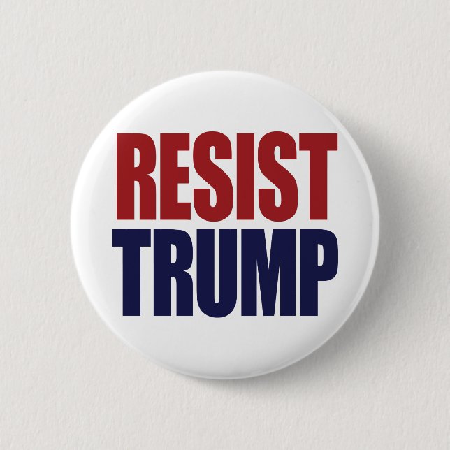 Resist President Trump - Anti Trump Pinback Button (Front)