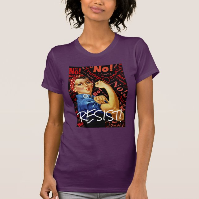 "Resist" President Trump With Rosie T-Shirt (Front)