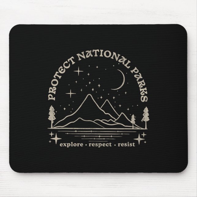 Resist Protect Our National Parks Graphic Anti Tru Mouse Pad (Front)